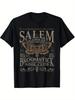 Salem Broomstick Book Club Cottagecore Moth Graphic T-Shirt - 100% Cotton Vintage Witchcraft Design,