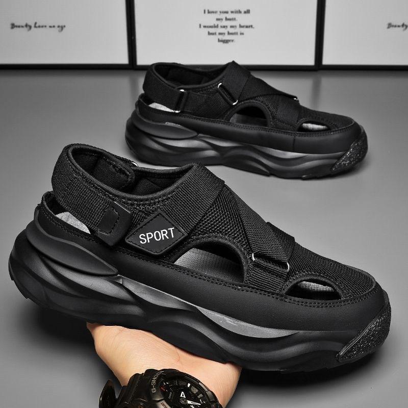 Mens Hollow Out Closed Toe Casual Breathable Thick Sole Outdoor Summer Sandals