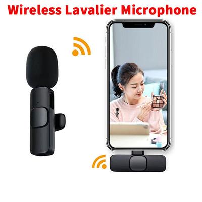 Wireless Lavalier-mikrofon Tragbares Audio-Video-Aufnahmemikrofon für iPhone Android Live-Spiel-Handy