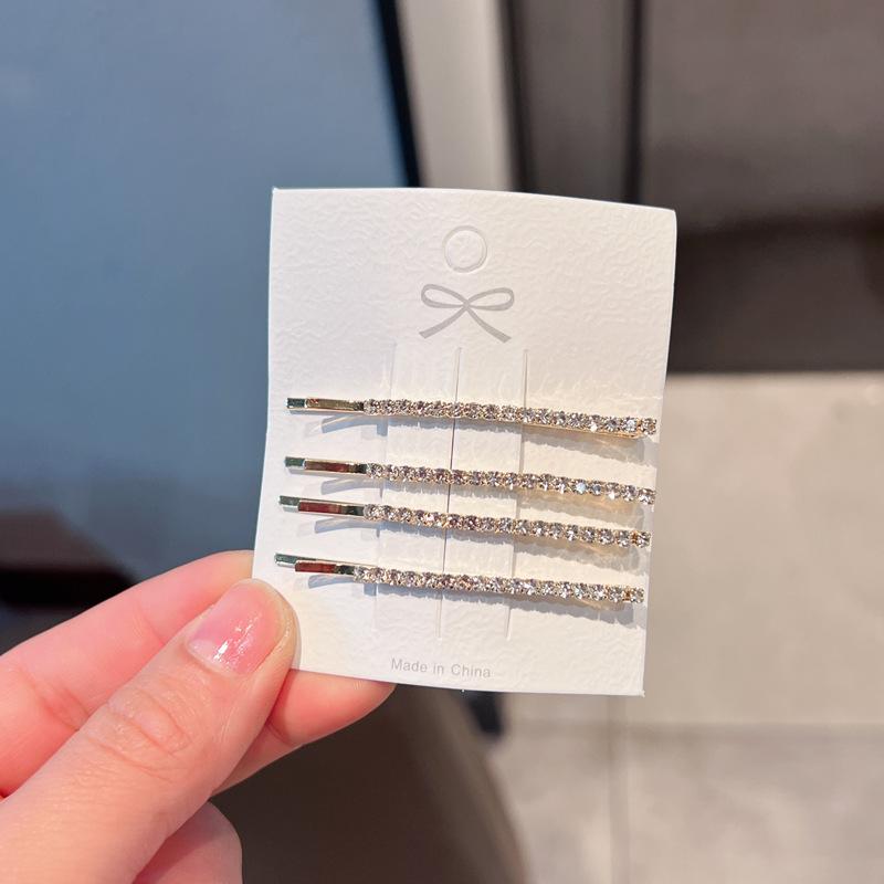 2/3/4PCS X-shaped Hair Clips Shiny Rhinestone Fashionable Small Hair Clips Fringe Decorative Clips ringe Decorative Clips