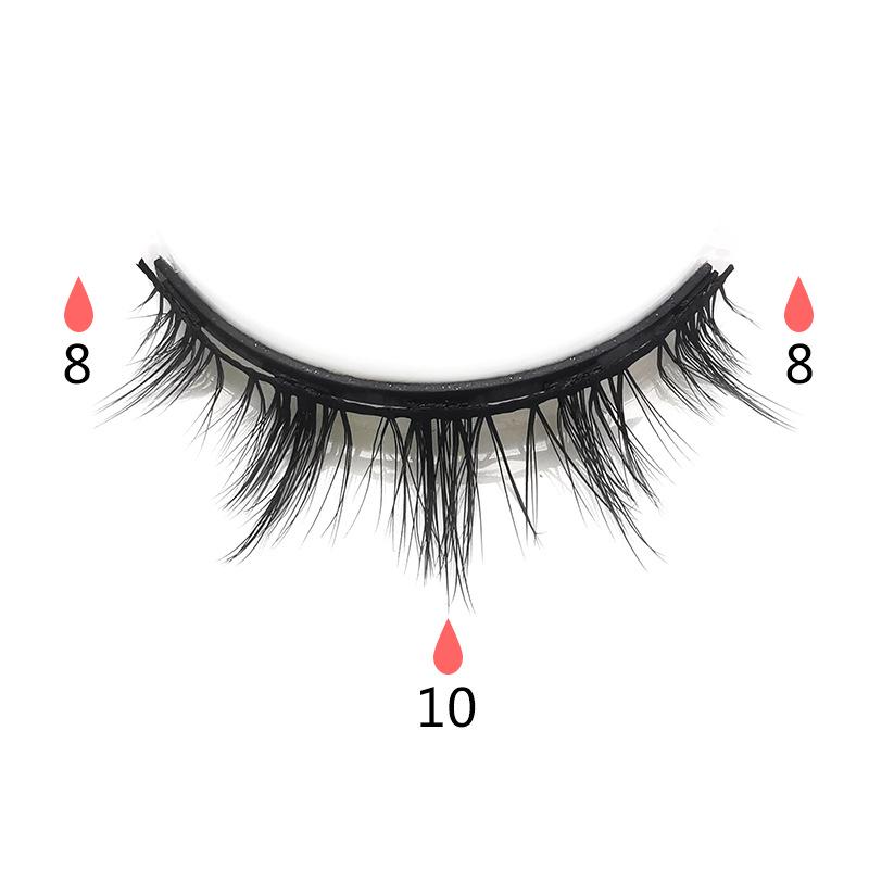 Cross-Border Magnetic Eyeliner Set: 3 Pairs of False Lashes with Adhesive-Free Magnetic Glue
