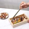 Adjustable Nut Sheller Cracker Tool with Wooden Base Plate for Walnuts Almonds Pecans Stainless Steel Lever Nut Opener for Hazelnuts Macadamia