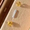 Golden Ruyi Knot Earrings for Women, Ear Piercing for Daily Wear, Small Earrings, Cartilage Studs, Versatile Simple Design Earrings
