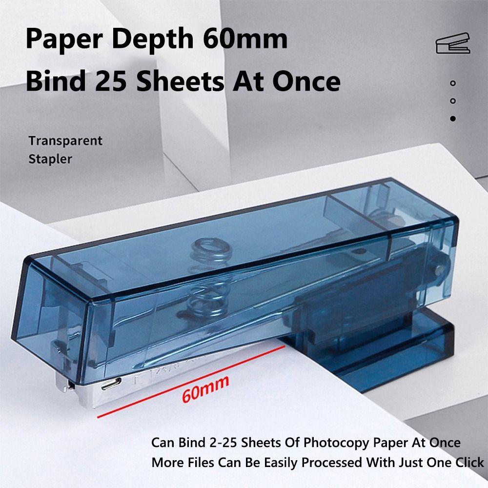 Use 24/6 26/6 Staples Long Stapler Transparent Heavy Duty Stapler  Bookbinding Supplies
