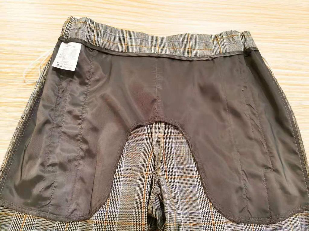 Classic British Style Plaid Straight-Leg Pants