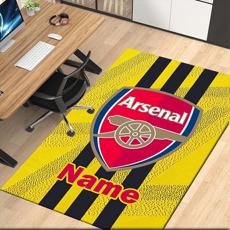 Custom Name Arsenal F.C Printed Carpet, for Office Chair Living Room Bedroom Kitchen Room Decor Gifts.