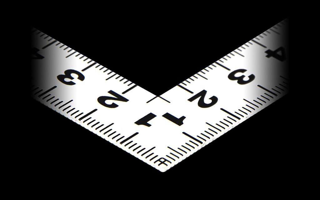 Shinwa Sokutei Flat Curved 50cm shaku 5 Dual 11181 Ruler, White, (1 sun), Graduations,
