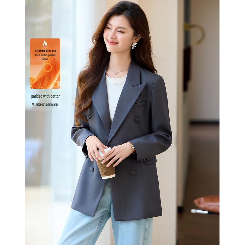 

TERRE BLEUE Women s Double-Breasted Blazer XL