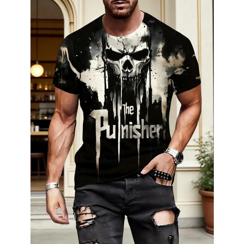 Modisches Herren Crew Neck Kurzarm 3D Abstrakt Farbdruck Abstraktes Kurzarm Crew Neck T-Shirt