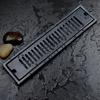 Rectangular Floor Drain 304 Stainless Steel Shower Drain Modern Linear Shower Drain  Pool Area