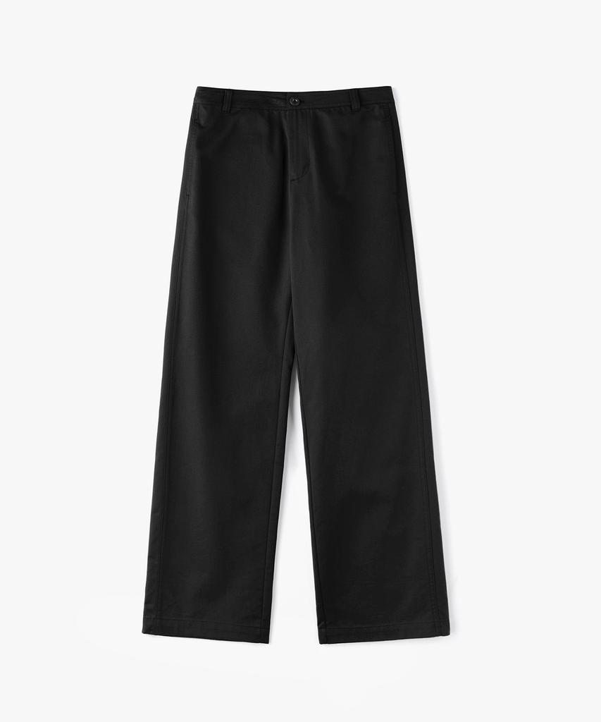 MONGDOL Button Pocket Straight Pants Black Mdpt078Black