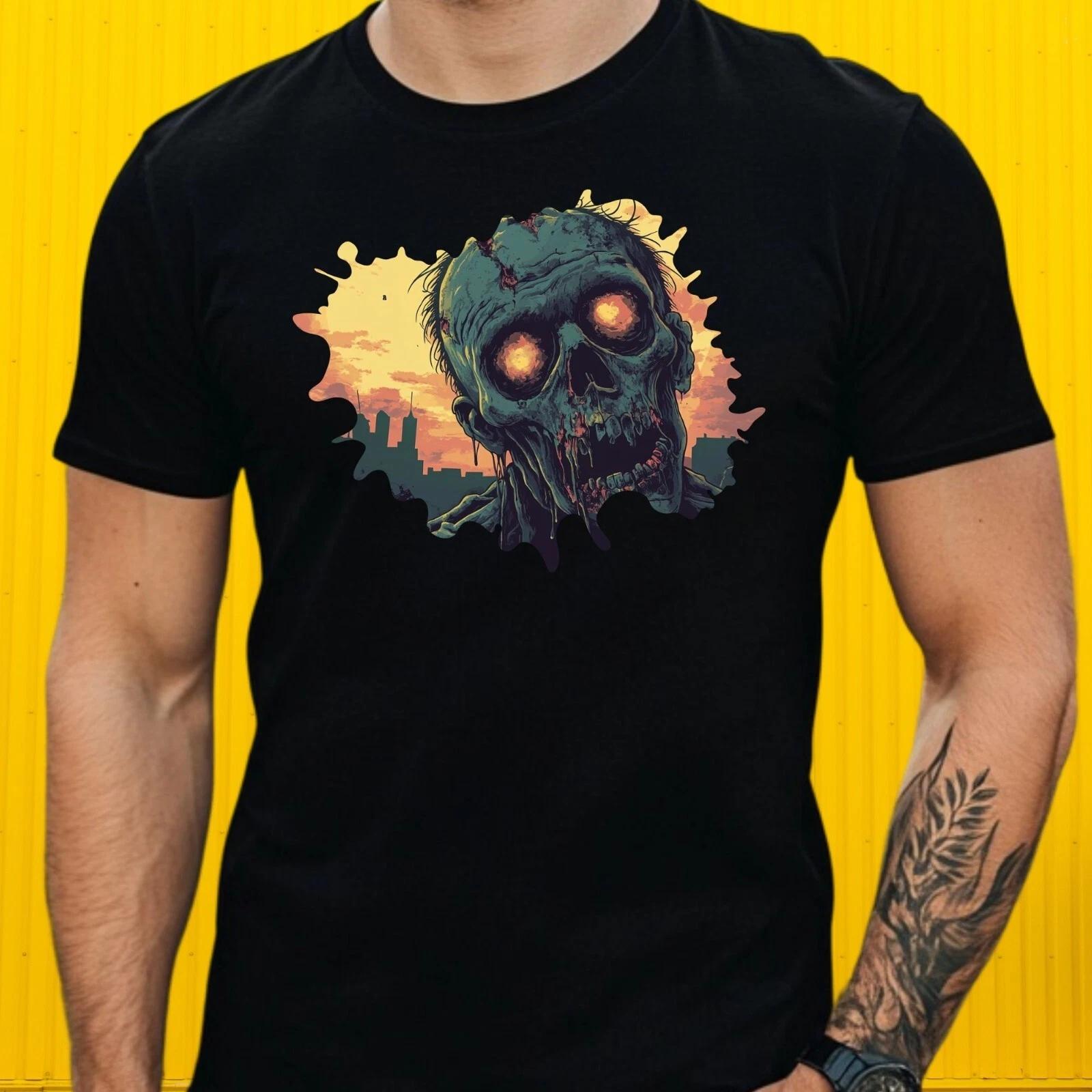 T-Shirt Herren Zombie Motiv Baumwolle Größe S bis 5XL XL