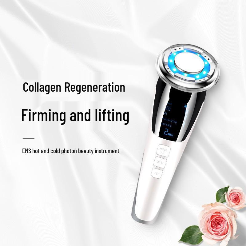EMS Microcurrent Photon Rejuvenation Facial Lifting Massager with Hot/Cold Therapy