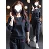 Casual Sports Suit for Women in Autumn and Winter, Loose and Age-reducing, Fashionable and Stylish Sweatshirt and Sweatpants Two-piece Set