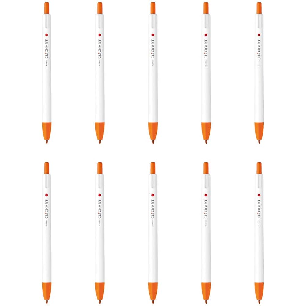 Zebra Water-based Pen, Clickart, Orange, 10pcs B-WYSS22-OR
