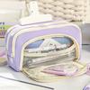 Large-capacity Pencil Bag Multi-layer Desk Organizer Storage Pouch Pen Case  Makeup Organizer