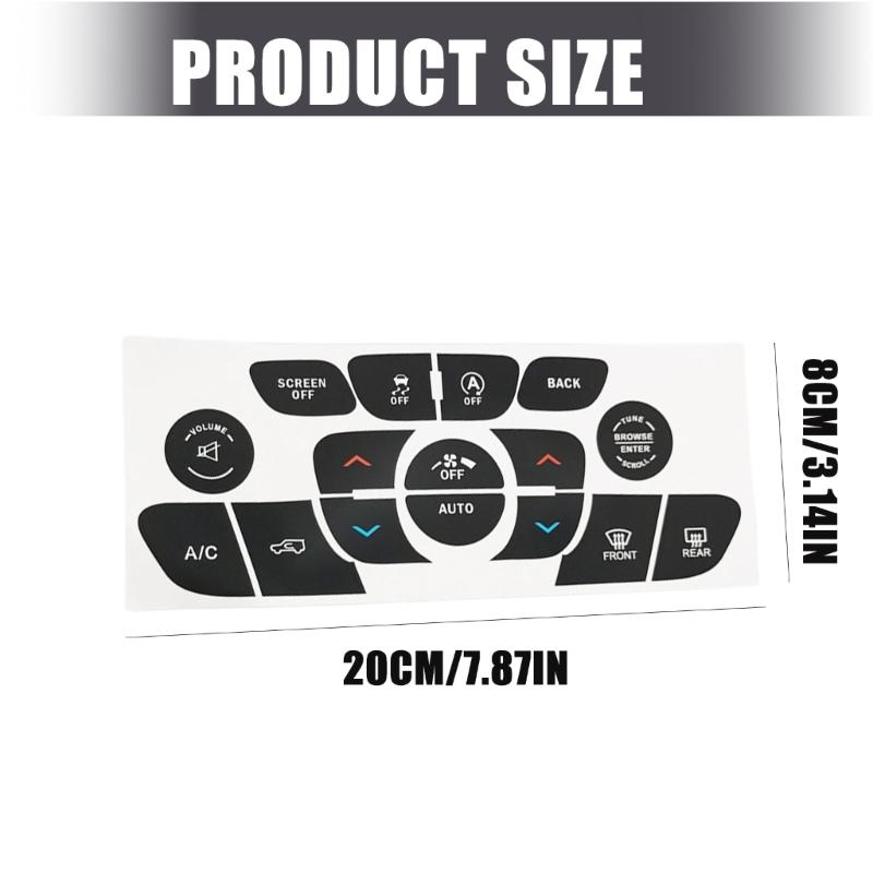 Curacy Fit Control Button Repair Sticker 3D Textured Panel Button Cover Not Scratch Film Car Spare Part for Car