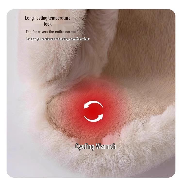 Winter Bear Earband: Fleece-Lined Windproof Cycling Earmuffs for Women & Students