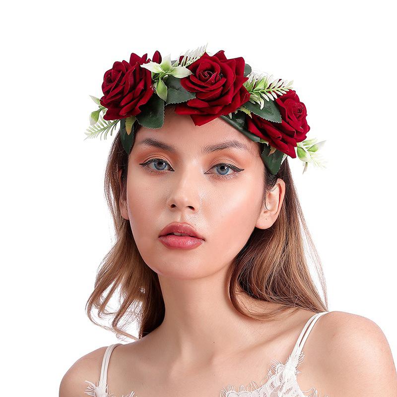 Halloween Artificial Garland Headband Artificial Flower Head Garland Festival Boho Hippy Beach