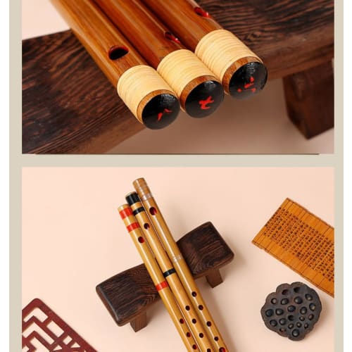 GGSYHHA Bamboo Shinobue Flute, Horizontal Flute, Made from Bitter Bamboo, Available in 6, 7, or 8 Keys, Portable Folk Flute, Handcrafted by Artisans w
