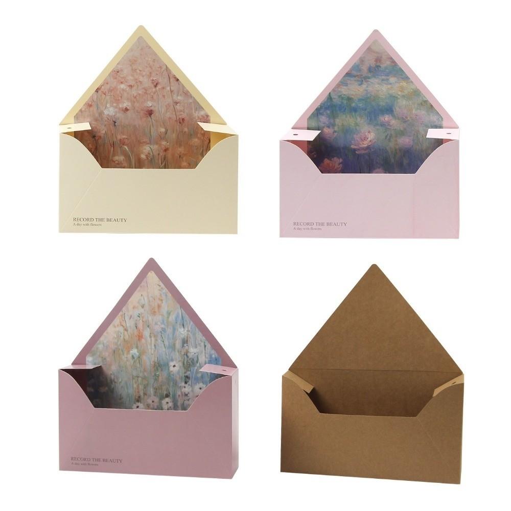 5pcs Elegant Handmade Flower Package Box DIY Gift Wrapping Flower Envelope Box Floral Arrangement Box Wedding