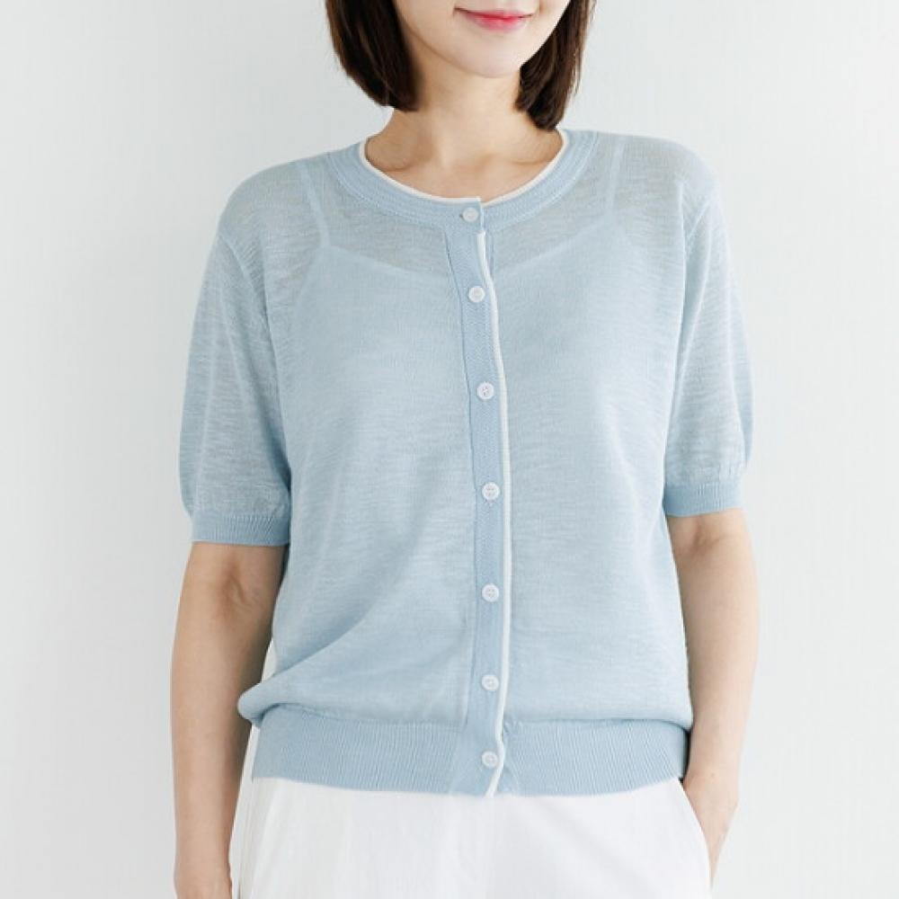 Dedra Women S Slim Fit Cardigan Airin Colorblock Knf9302