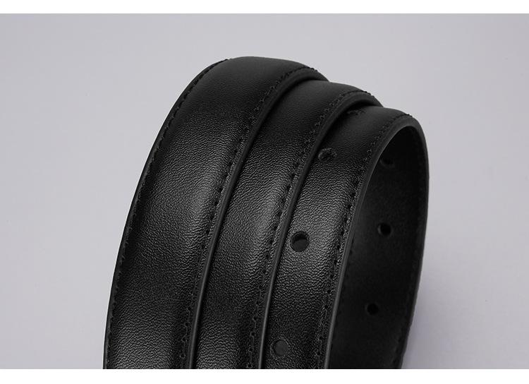Women's Alloy Buckle Belt Versatile Leather Belt Simple Design Summer Dress Belt European American Dress Accessory