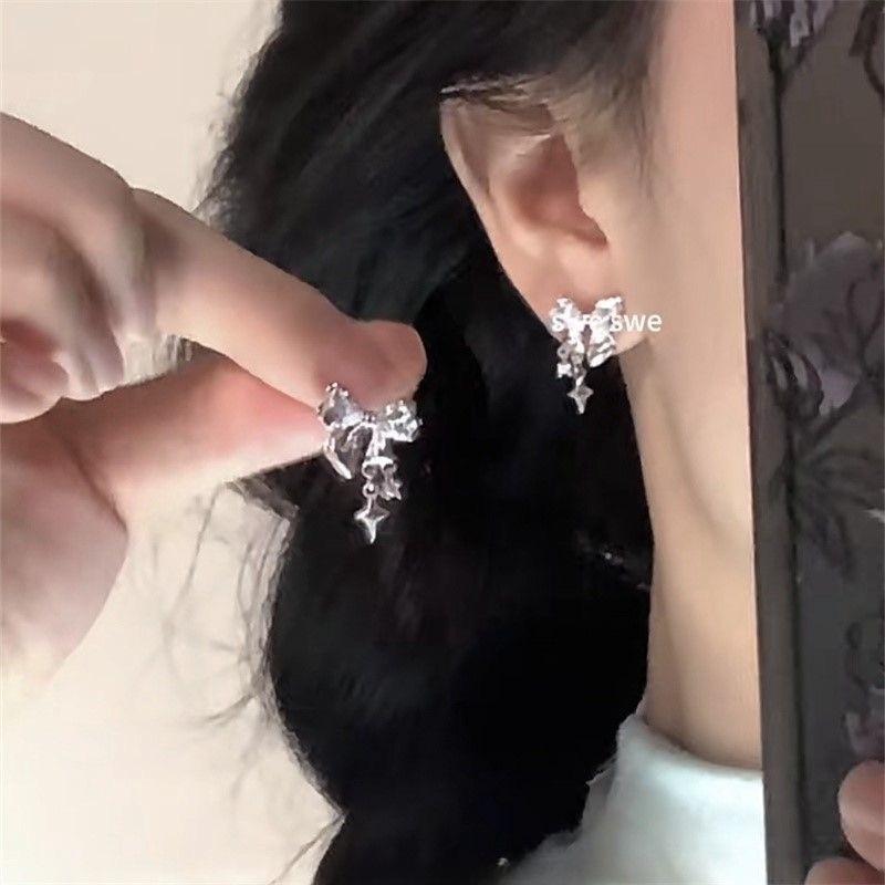 Lychee Jelly Powder Mosquito Coil Ear Clips: Elegant Chinese Style Moisturizing Earrings for Women