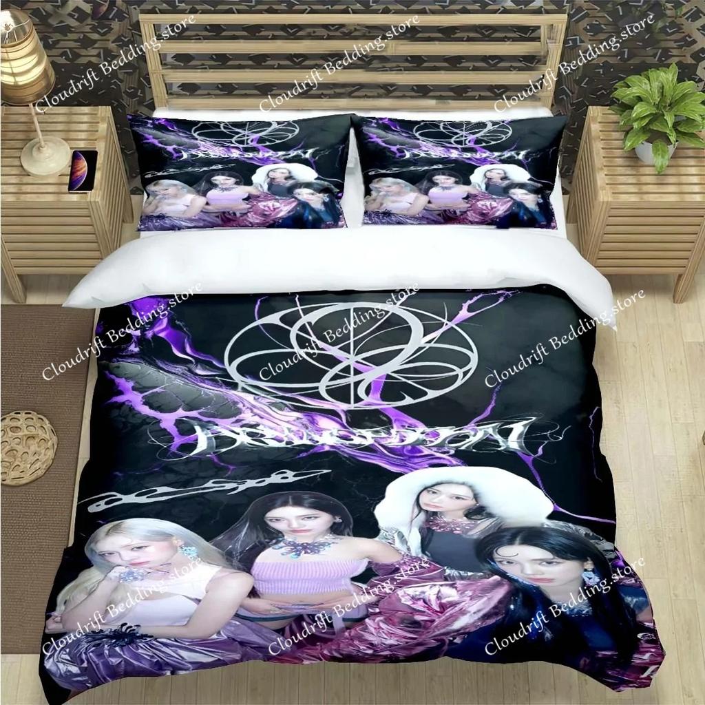 Fashion Korean Girl Group Poster Print Bedding Sets Bed Supplies Set Duvet Cover Bed Comforter Set Bedding Set Gift