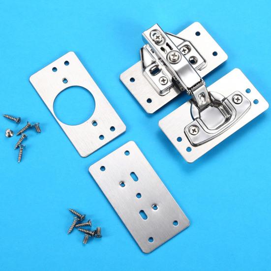 Hinge Repair Plate Rust-Resistant Multi-Hole Easy Installation Stainless Steel Flat Fixing Brace Bracket