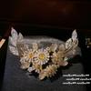Lolita, Chamomile Gemstone Brooch, Rich Family Gold, 18K Gold Plated, Twilight Yellow Violin Zircon Brooch