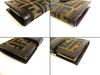 Authentic FENDI Zucca Khaki Canvas Brown Leather Bifold Wallet Compact Wallet #b174  Open box