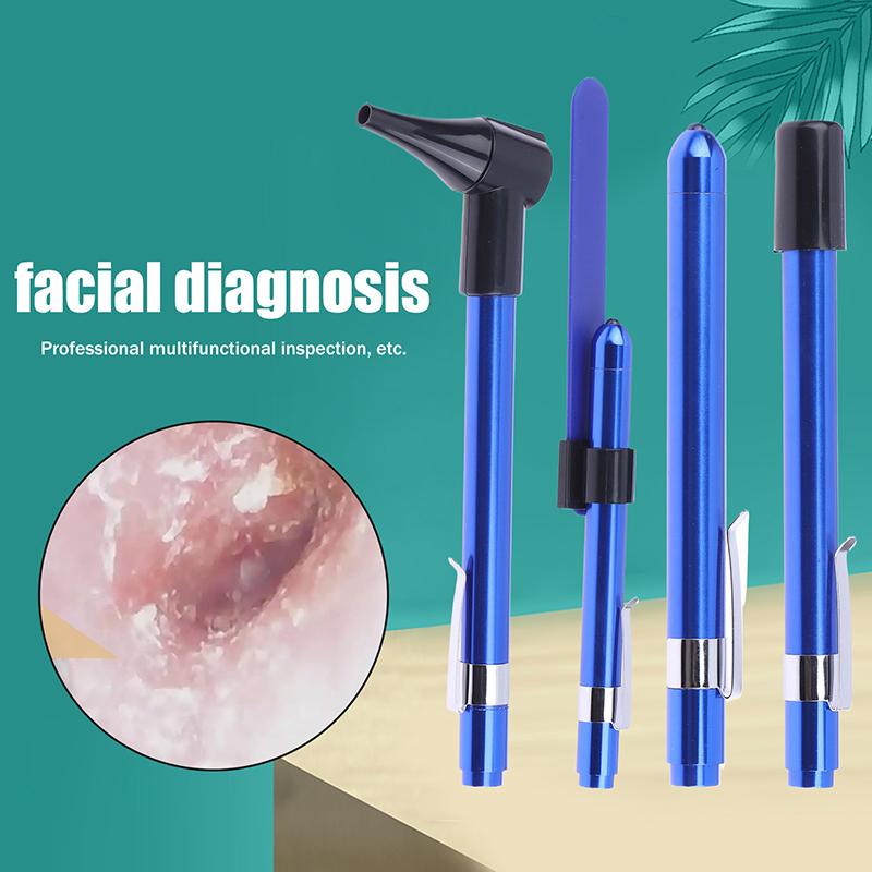 Mini Zestaw Diagnostyczny Otoskop Specula Soczewka Latarka LED Instrument Diagnostyczny Pielęgniarka Student Lekarze Narzędzie do Pielęgnacji Uszu
