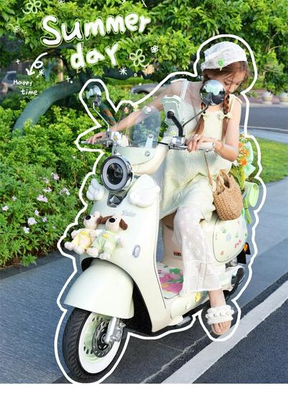 Yadea Q50 Electric Scooter Accessories: Dashboard Stickers, Phone Holder, Floor Mats, Hooks, Waterproof Charger Bag, Decals.