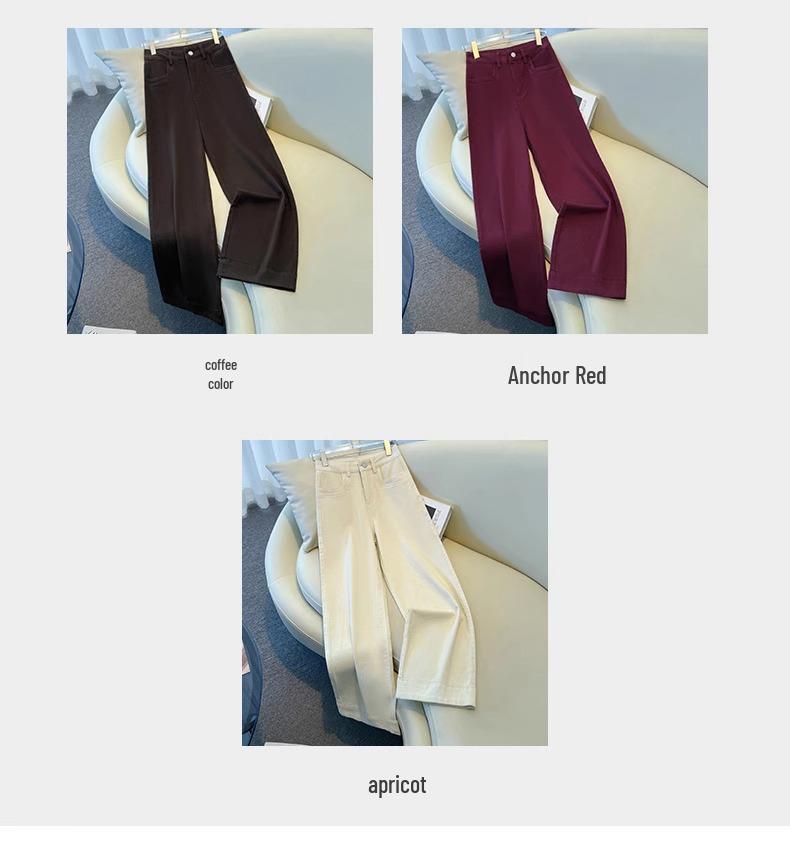 Damen Weiße Weitbeinige High-Waist Cropped Jeans - Schlankmachend & Beliebt für Frühling 2025