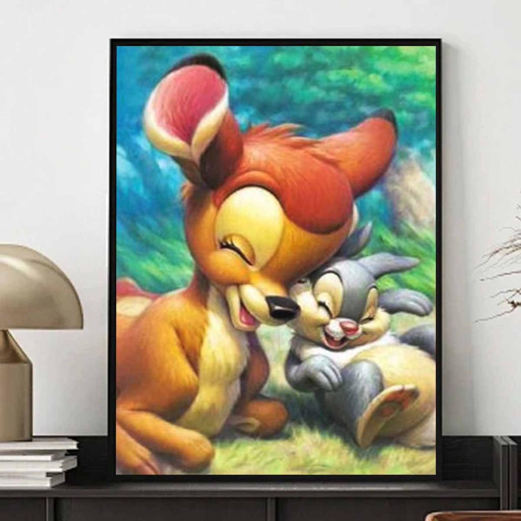 Full Round Diamond Painting Bambi The Fawn Art Rhinestone Picture Mosaic DIY 5D Cross Stitch Embroidery Home Decoration