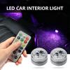 Kabelloses LED Auto Innenraum Ambientelicht Fernbedienung 13 Farben Diamant Tauchlicht Auto Dach Fuß Atmosphärenlampe Dekoration