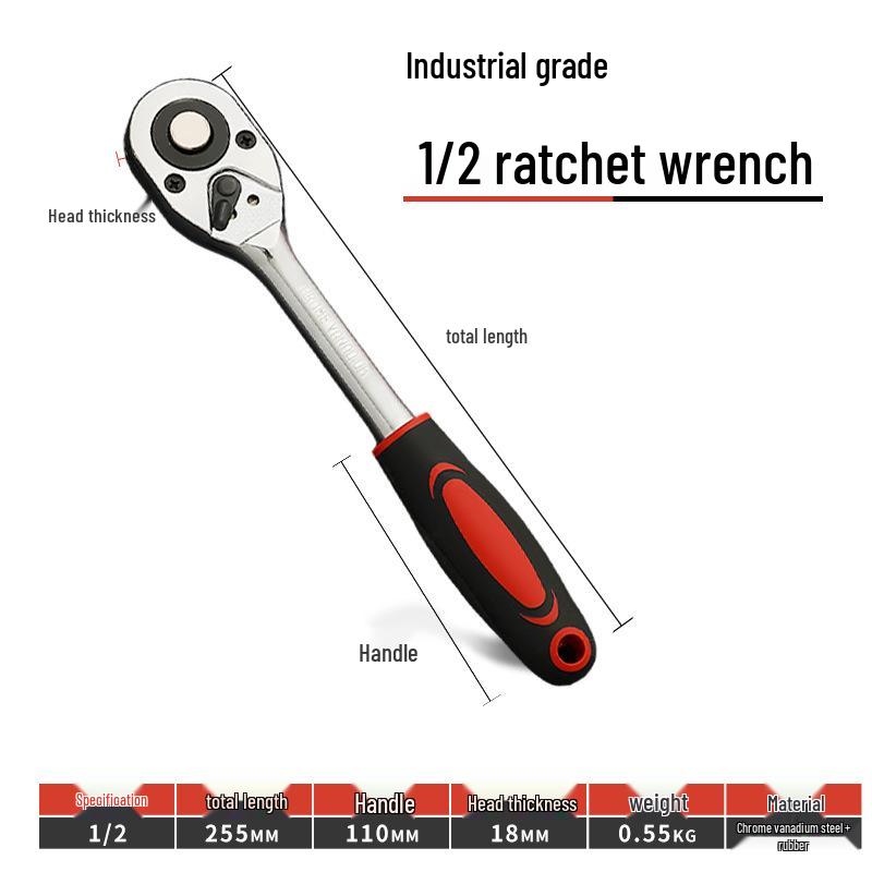 Velký/Střední/Malý 24zubý muší ráčnový klíč s rychloupínací objímkou