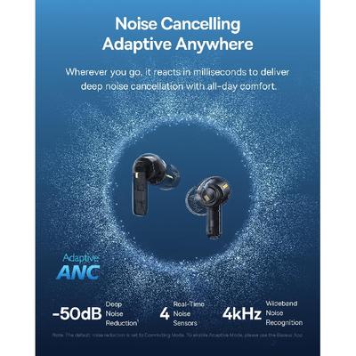 Baseus Bass BP1 Pro Noise Cancelling Wireless Earbuds, Real-Time Adaptive Noise Cancelling, Adaptive Active EQ, LDAC Hi-Res Sound, 6-Mic AI Clear