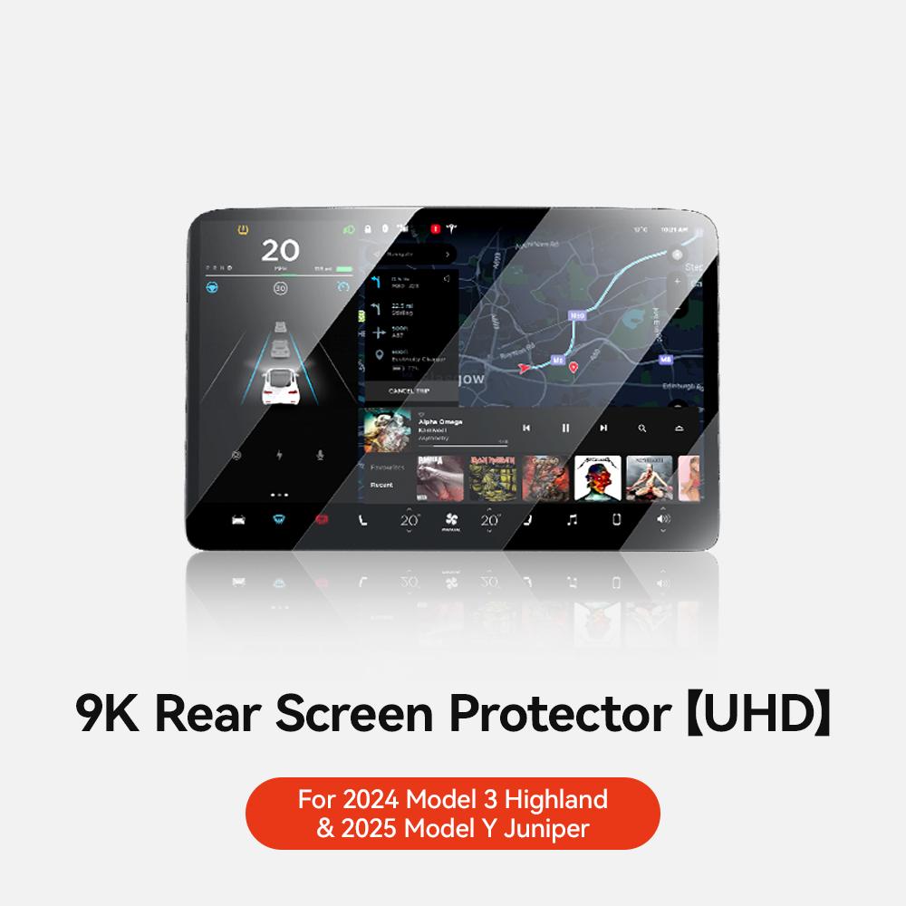YZ Tempered Glass Film Protector For Tesla Model Y Juniper  Model 3 Highland 2025 2025 Rear Row Center Control Screen Protective