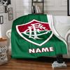 Custom Name Fluminense FC Theme Printed Blanket - Perfect for Couch, Bed, Travel & Outdoor Use | Machine Washable, Cozy & Durable.