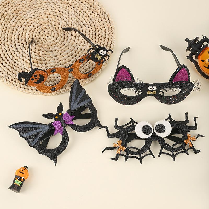 Halloween Funny Party: Creative Masks with Glasses, Pumpkins, Spiders, Devil Costumes for Kids, Photo Props