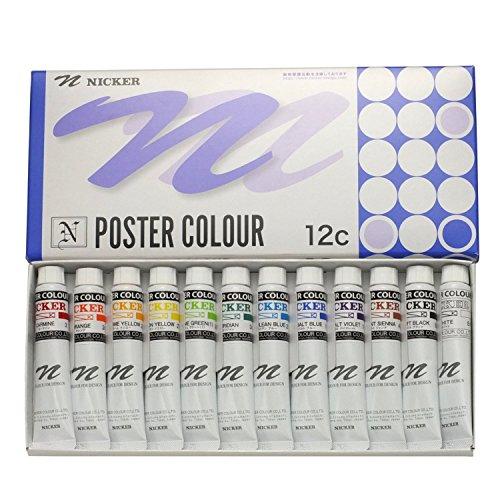 

Knicker Color Watercolor Poster Color, Set of 12 C