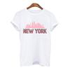 Harajuku Women Tshirt New York Summer Print White Black T Shirt Ladies Clothing 90S Tops Graphic Clothes Female Tee Shirt 2025