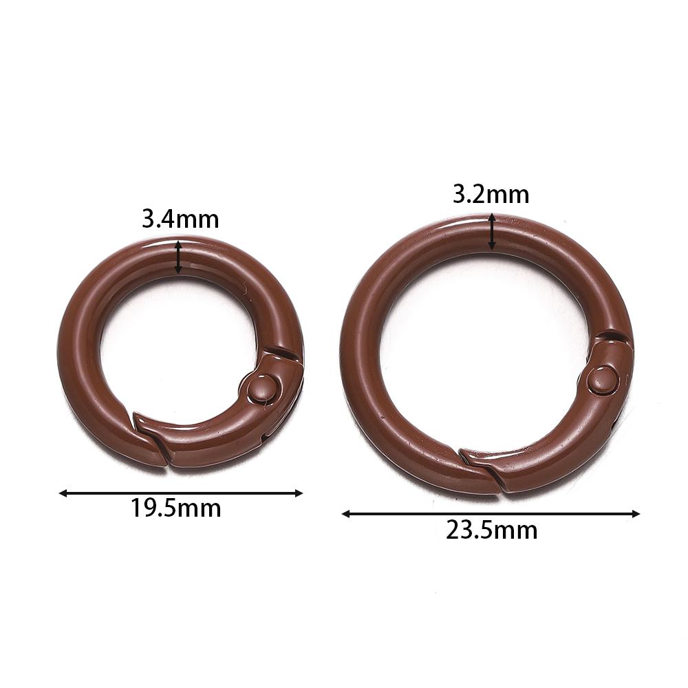 5Pcs Colorful O Ring Spring Clasp Openable Round Carabiner Keychain Clips Hook Dog Chain DIY Jewelry Buckle Connector