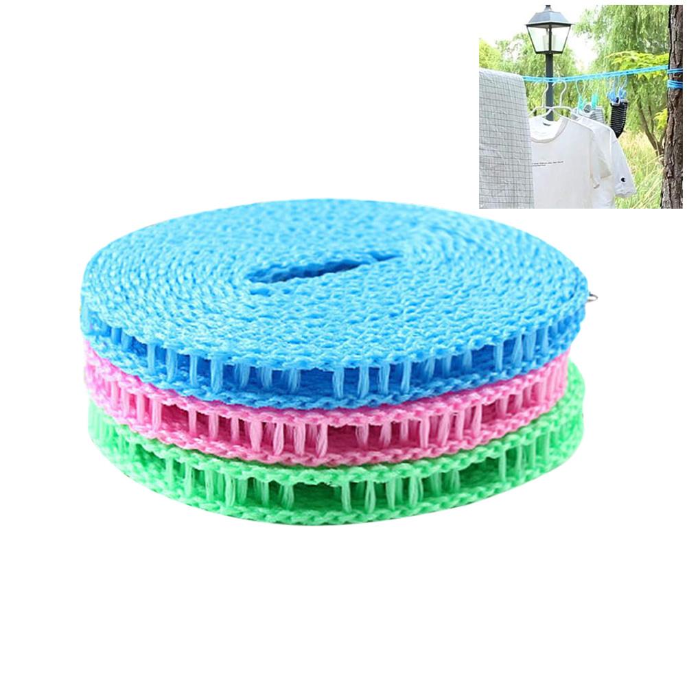 3 Pcs Portable Travel Clothesline Adjustable Clothes Drying Line Windproof Non Slip Clothesline for Camping Traveling