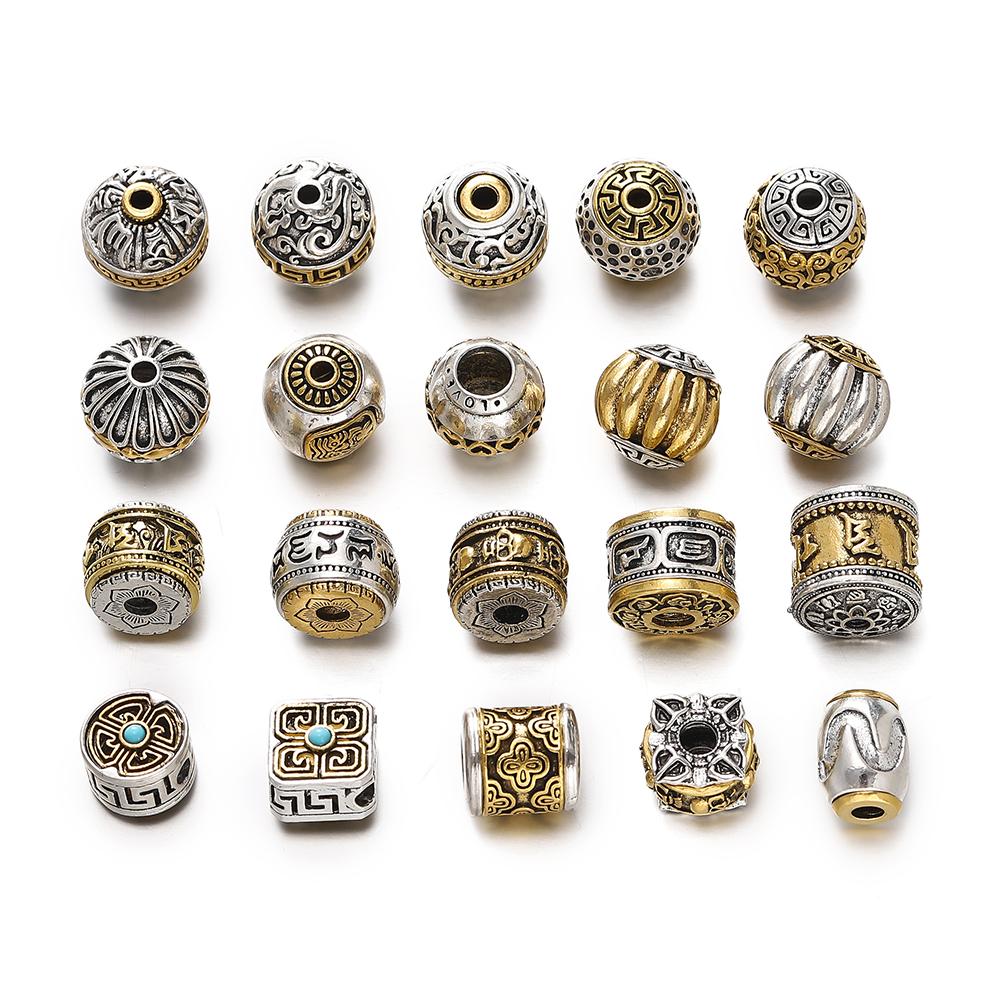 5pcs/lot Alloy Spacer Beads Metal Color Irregular Bead for DIY Jewelry Bracelet Necklace Making Findings Supplies Accessories