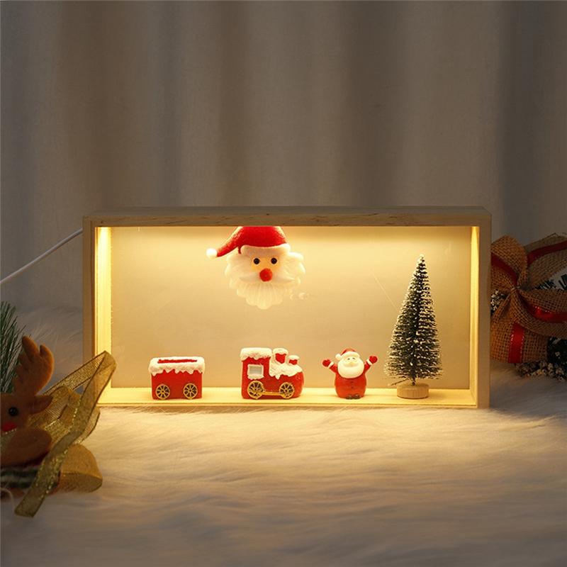 M-Modern-Christmas Night Light Stand, LED Santa Claus, Decorations, Presentation Stand, Mini Christmas Tree Decoration Stand