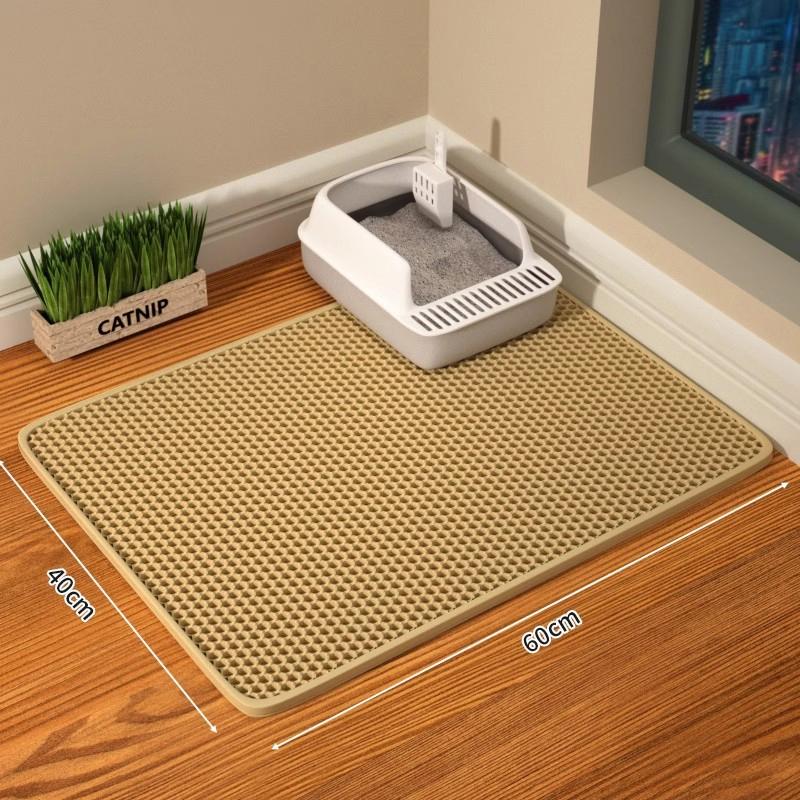 Podložka pod kočkolit s dárkem Dvouvrstvá voděodolná podložka pod kočičí záchod Protiskluzová podložka pod písek pro kočky Omyvatelná podložka na postel Čistící podložka Produkty