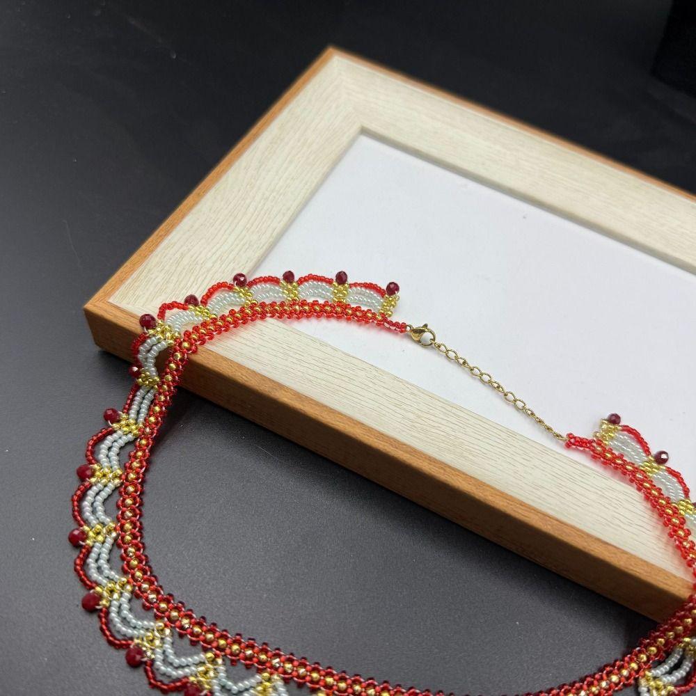 Ethnic Style Beads Necklace Tang Ming Song Dynasty Multi-layer Lace Necklace  Gift